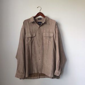 Van Heusen soft suede button down